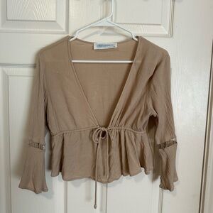 Tan boutique top